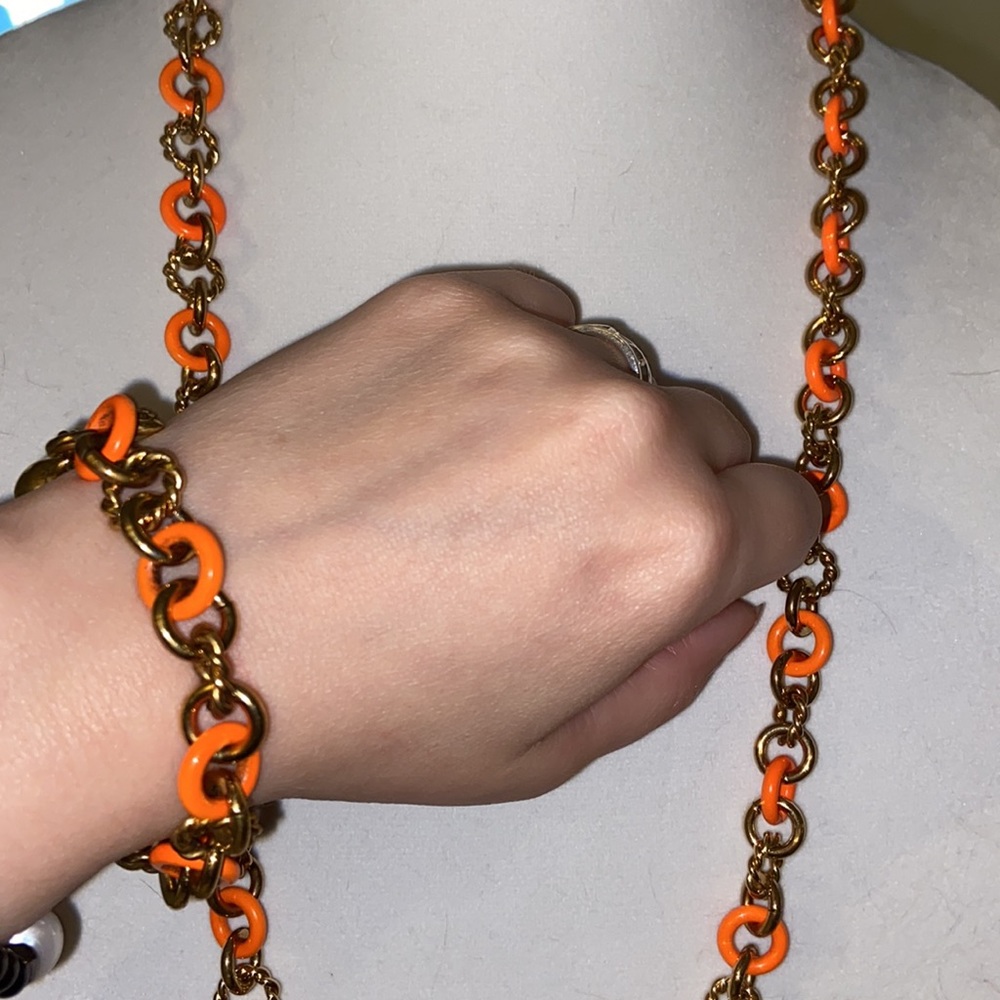Juicy Couture Enamel Rope Chain Necklace Bracelet